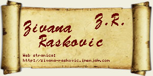 Živana Rašković vizit kartica